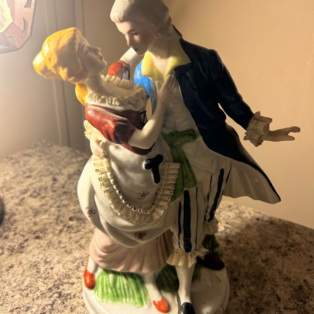 Elegant Porcelain Figurine Couple